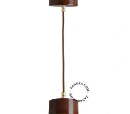 brun pendellampe - Ø 10 cm