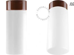 lámpara de porcelana marrón David - Ø 10 cm