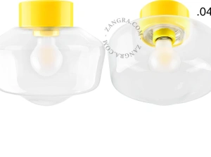 lámpara de porcelana amarilla David - Ø 10 cm