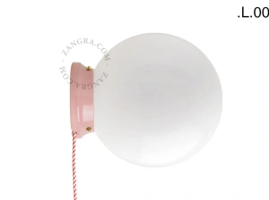 applique ou lampe de table Cédric en porcelaine rose