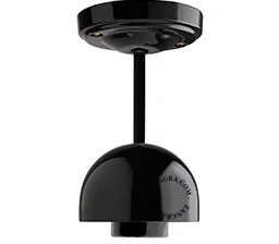 plafón de porcelana negra