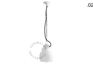 hanglamp van porselein en glas  - IP54