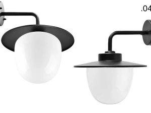 black wall light Eduardo - IP54