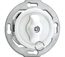 porcelain over-centre rotary two-way switch in porcelain