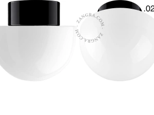black porcelain lamp David - Ø 10cm