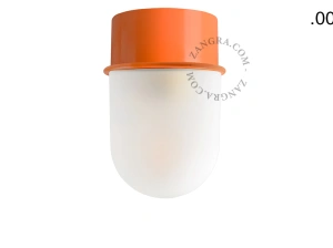 orange wall or ceiling light - glass shade - Ø 10 cm
