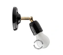 black Pure Porcelain adjustable wall light