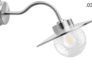 zilverkleurige industriële gevellamp Elda - IP54