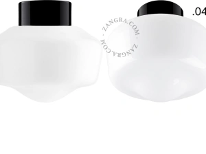 black porcelain lamp David - Ø 10cm
