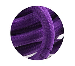 kabel tekstylny - fioletowy
