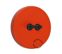 interruptor vermelho - duplo botão de pressão em preto