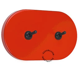 interruptor vermelho - duplo interruptor de alavanca bidirecional ou simples em preto
