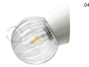 applique blanche - globe en verre - Ø 11 cm