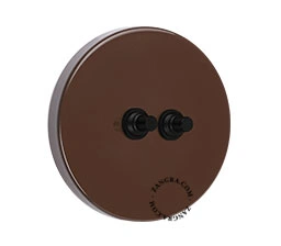 doppel-Druckschalter – braun/schwarz