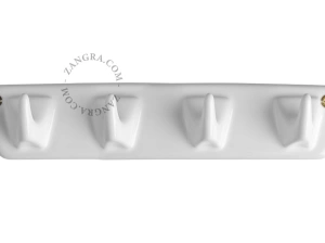 patère murale en porcelaine - blanc
