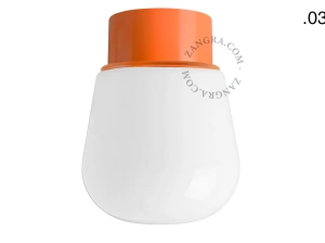orange væg eller loftslampe - glas skærm - Ø 10 cm