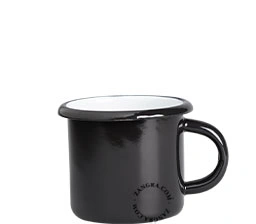 kopp i svart emalj - 25 cl
