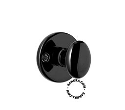 condena de puerta y roseta de porcelana negra