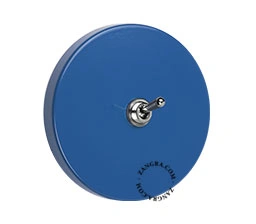 blue switch - two-way or simple nickel-plated toggle switch