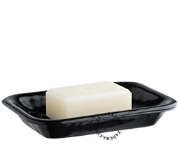sort emalje sæbeskål