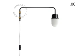 zwarte wandlamp Abbie met pivoterende arm