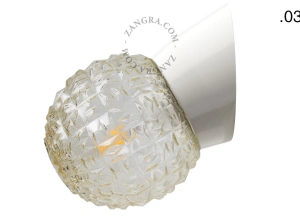 applique blanche - globe en verre - Ø 11 cm
