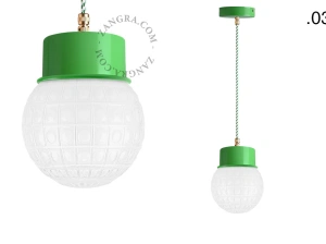 candeeiro suspenso verde - abajur de vidro - Ø 10cm