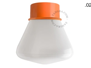 orange væg eller loftslampe - glas skærm - Ø 10 cm