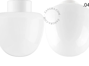 Leuchte David aus weißem Porzellan - Ø 10 cm