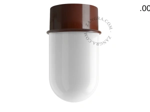 brown wall or ceiling light - glass shade - Ø 10 cm