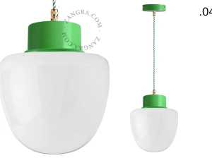 candeeiro suspenso verde - abajur de vidro - Ø 10cm