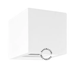 cubic wall light in plaster