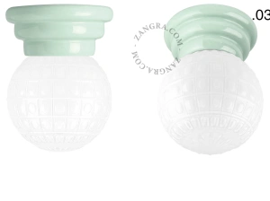 green porcelain Art Deco light Daniel