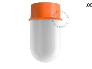 orange wall or ceiling light - glass shade - Ø 10 cm