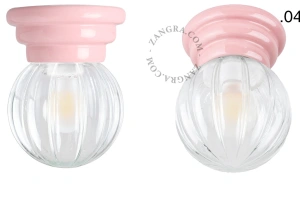 pink porcelain Art Deco light Daniel