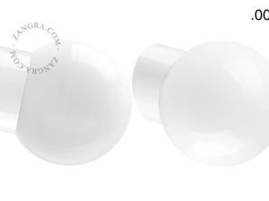 biała porcelanowa lampa ścienna David - Ø 10 cm