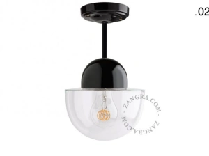 lampa porcelana ze szklanym kloszem