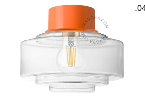 orange væg eller loftslampe - glas skærm - Ø 10 cm