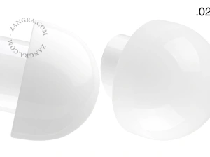 biała porcelanowa lampa ścienna David - Ø 10 cm