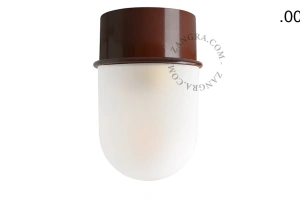 brown wall or ceiling light - glass shade - Ø 10 cm