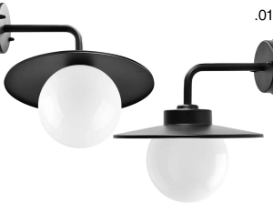 black wall light Eduardo - IP54