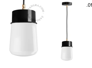 candeeiro suspenso preto - abajur de vidro - Ø 10cm