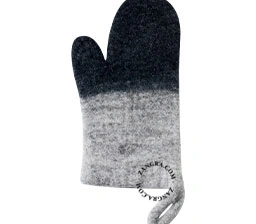 guanto da forno in feltro - grigio