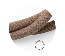 cable de tela - algodón topo