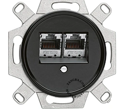 prise RJ45 en bakélite noire