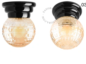 black porcelain Art Deco light Daniel