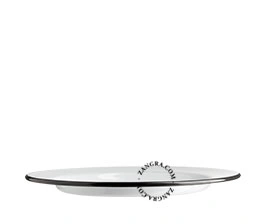piatto in smalto bianco - Ø 24 cm