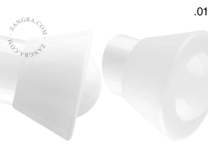 biała porcelanowa lampa ścienna David - Ø 10 cm