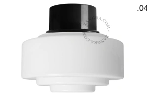 candeeiro de teto ou de parede preto - abajur de vidro - Ø 10 cm