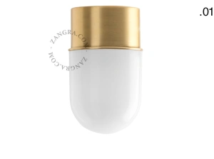 candeeiro de teto ou de parede de latão - abajur de vidro - Ø 10 cm